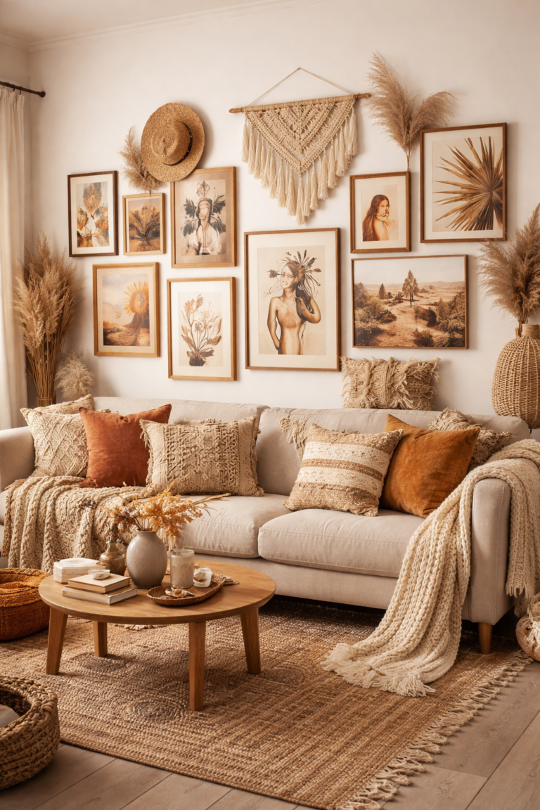 Boho Living Room Decor Ideas for casual homes