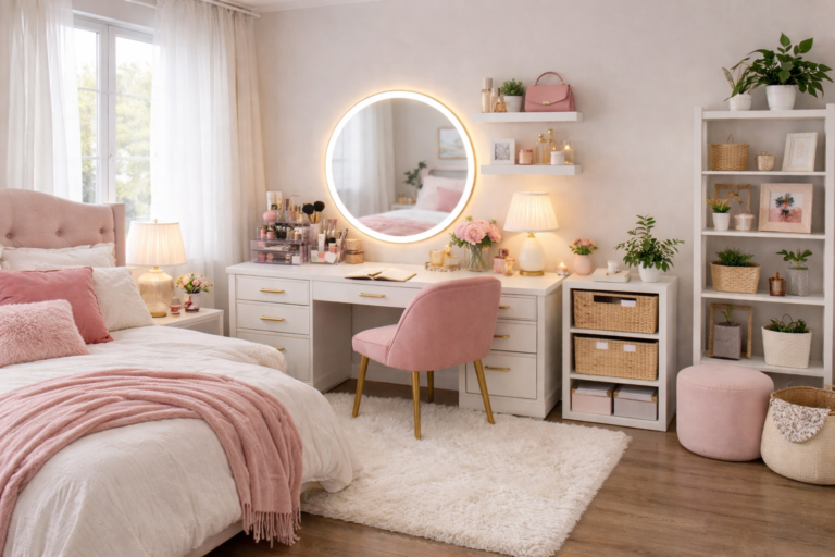 Small Bedroom Layout Ideas With Desk & Storage