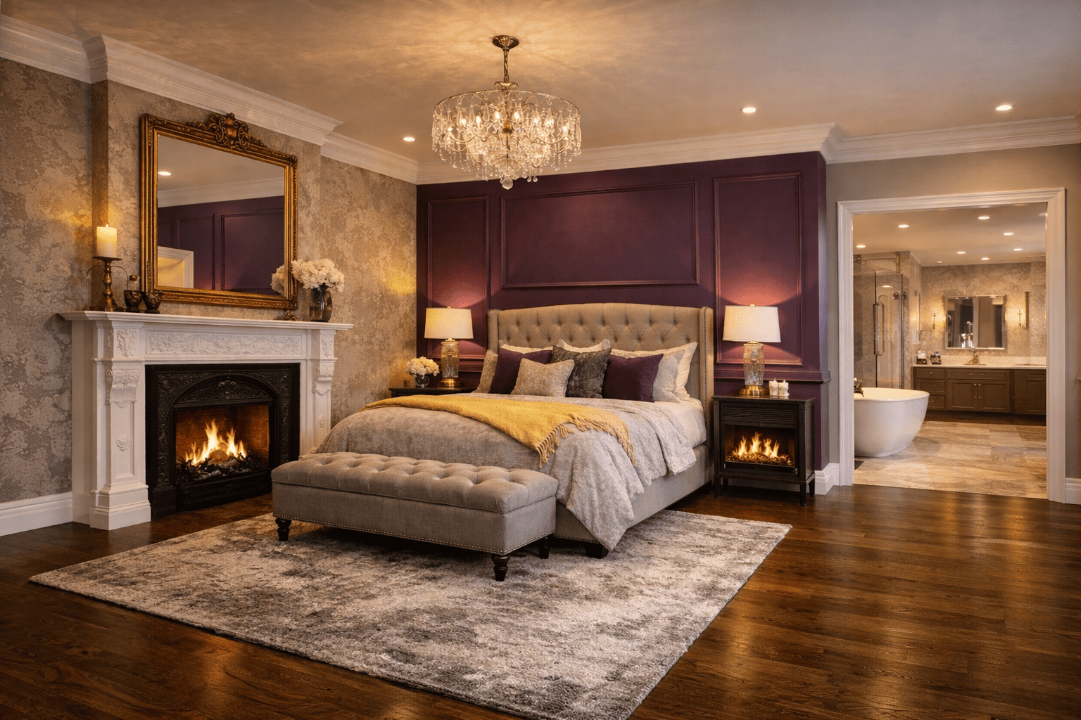 11 Open Floor Master Suite Ideas with Bedroom & Bathroom Combo 🛏️🛁