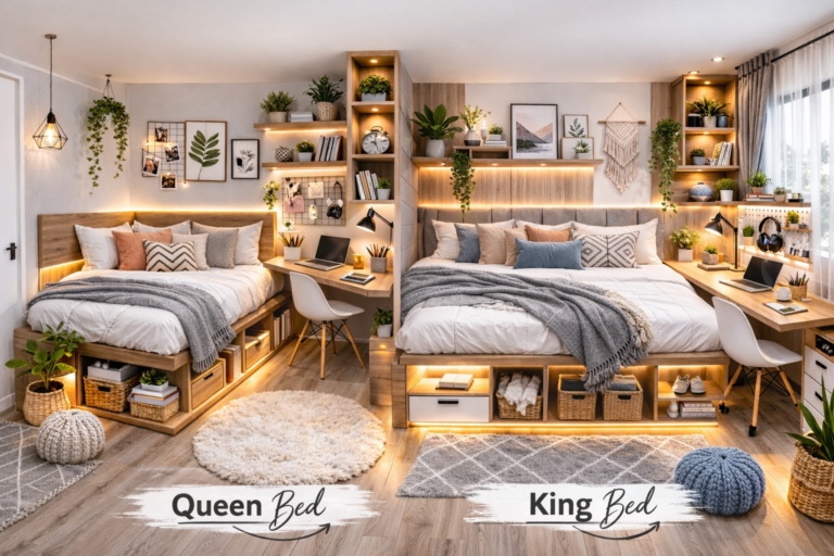 Small Bedroom Ideas for Queen & King Beds