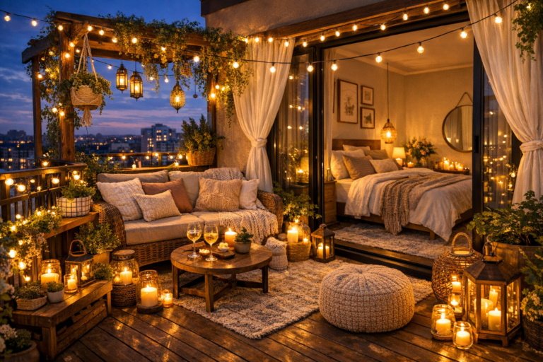 Fairy Balcony Lighting Ideas for a Magical Evening ✨