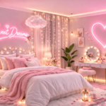 Dreamy Pink and White Decor Lights Ideas for a Fairy Bedroom