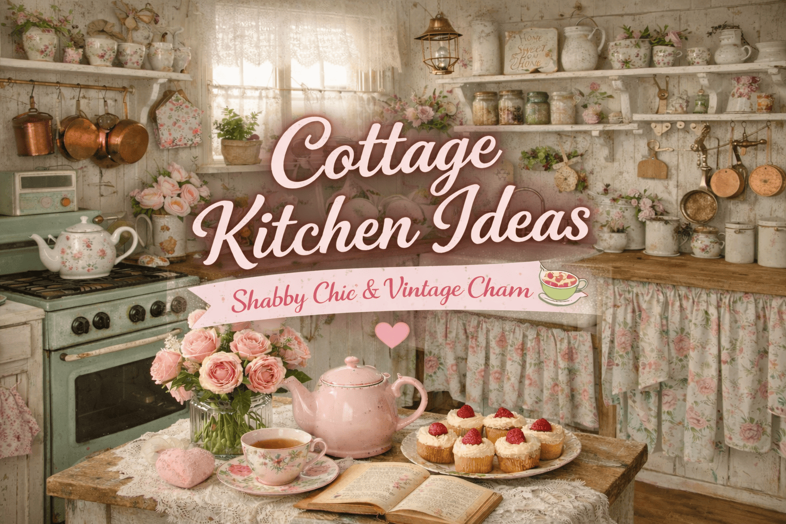 8+ Tiny Shabby Chic Kitchen Decor Ideas for a Soft Vintage Look
