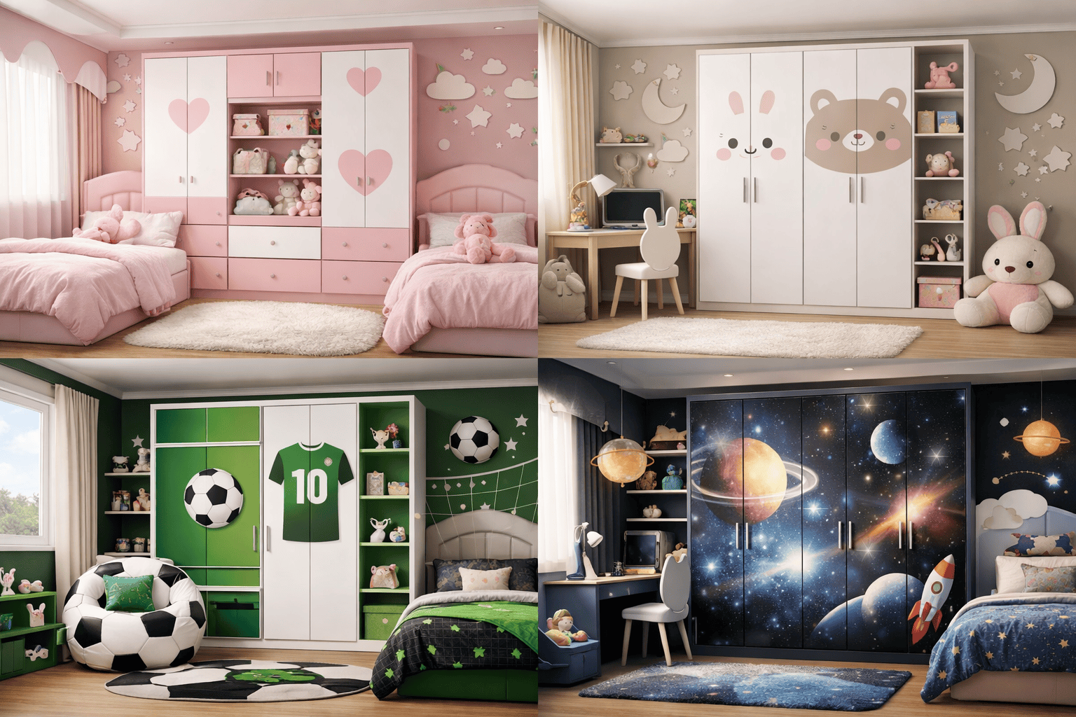 10+ Kids Bedroom Ideas With Wardrobes (Small Room Storage Hacks)