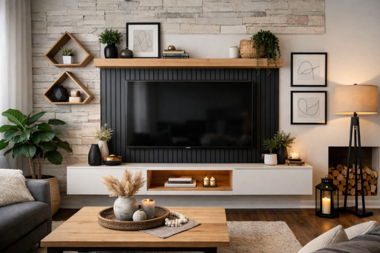 Modern Living Room TV Wall Decor Ideas