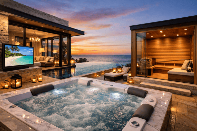 Jacuzzi outdoor ideas for small backyards 10