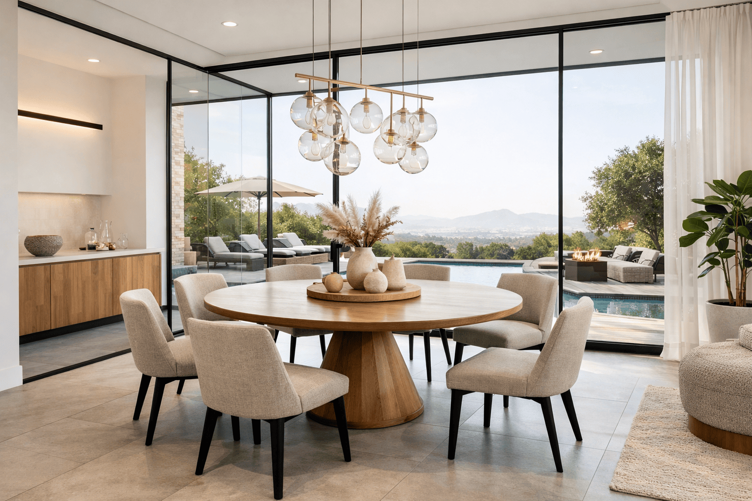 10+ Glass Wall Dining Room Ideas for a Contemporary Luxury Look