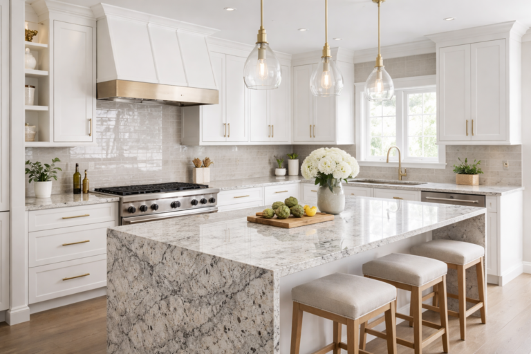 White Granite Countertops for Modern Kitchen