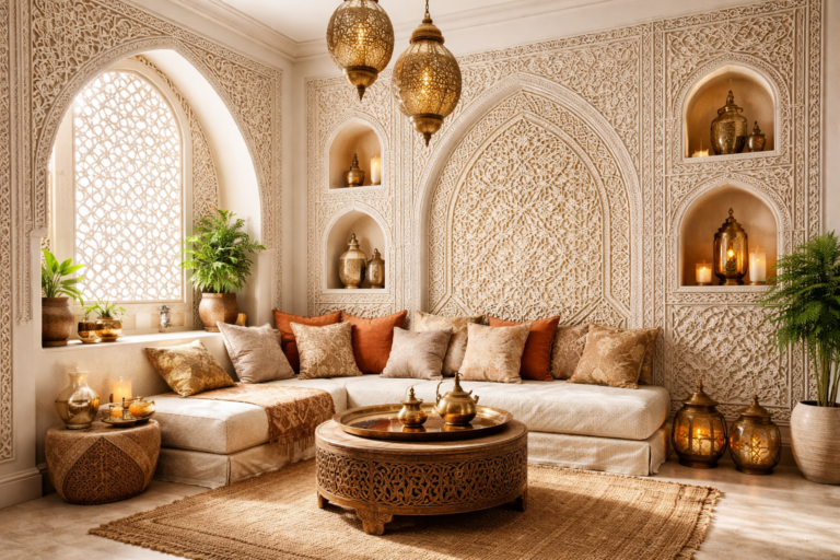 Moroccan-inspired cozy nook