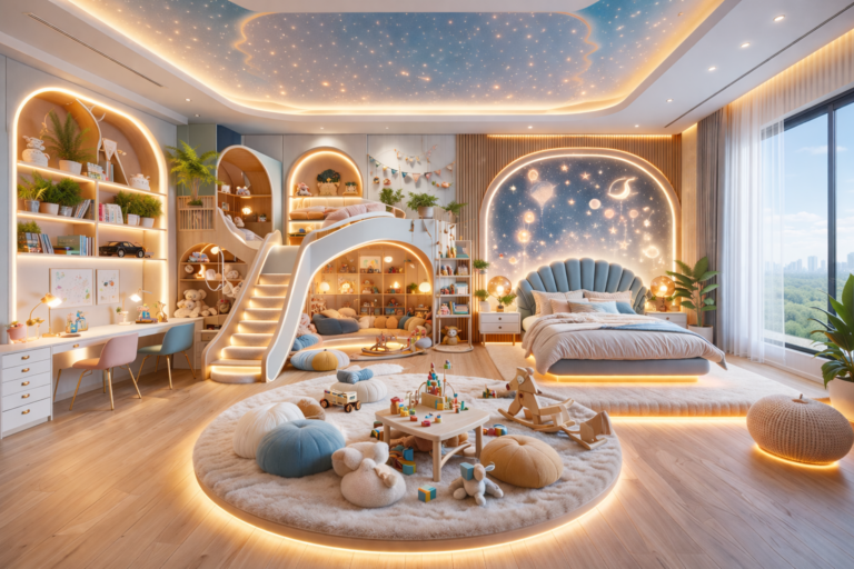 Luxury Kids Bedroom + Playroom Combo