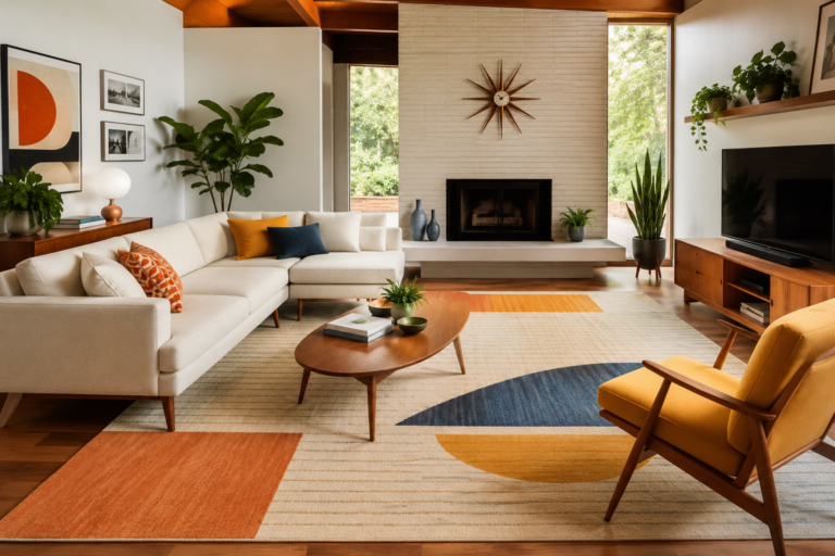 18 Mid-Century Modern Living Room Ideas With 9×12 Rugs