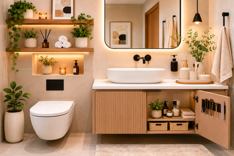 How to Decorate a Small Washroom in Cozy Minimalist Style