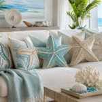 Coastal decor pillows
