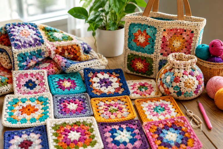15 Creative Granny Square Crochet Designs to Upgrade Your Handmade Projects