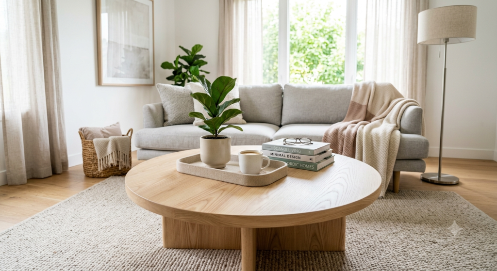 Scandinavian Wood Coffee Table