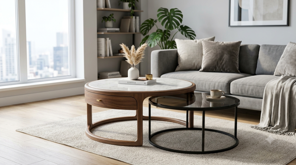 Wooden Nesting Coffee Tables
