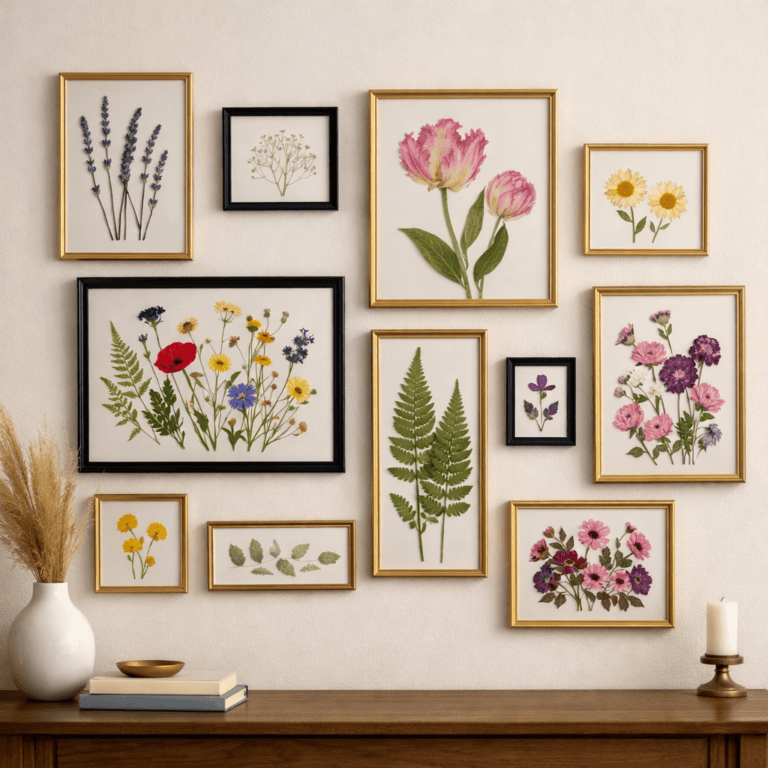 Pressed flower home decor ideas 1