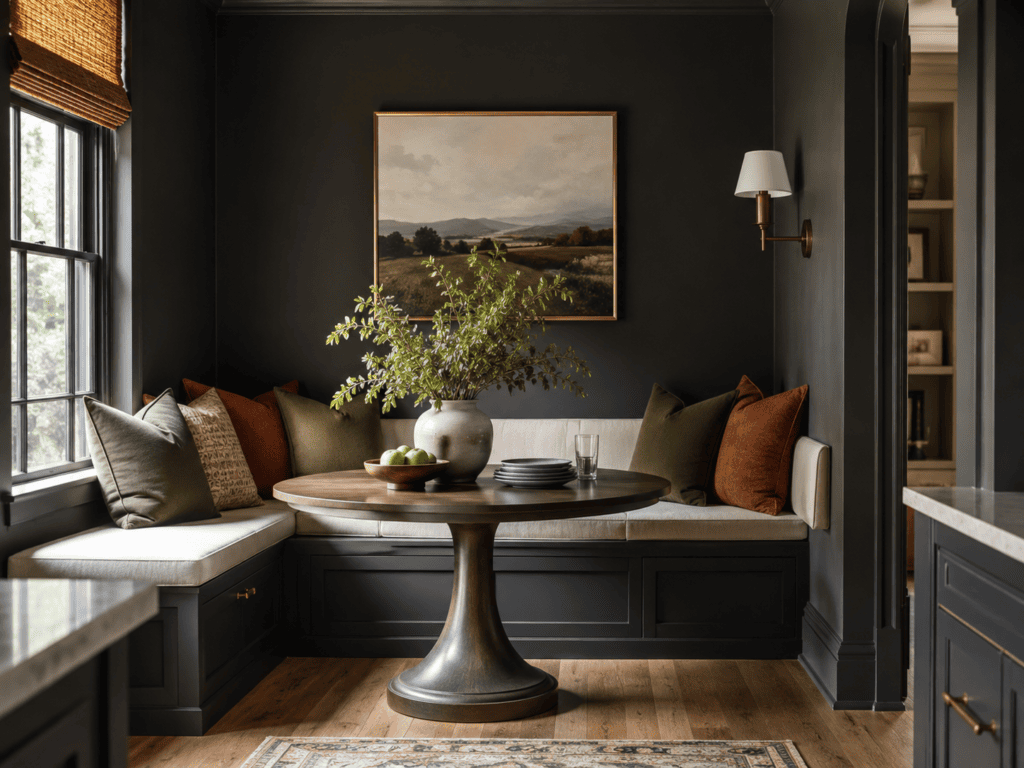 Moody Breakfast Nook Ideas1