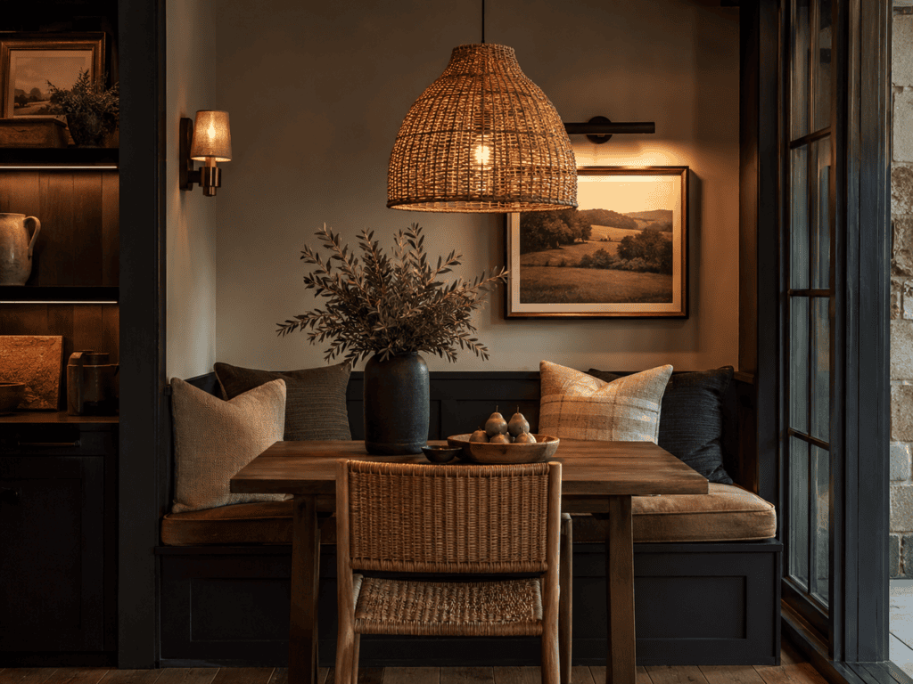 Moody Breakfast Nook Ideas3