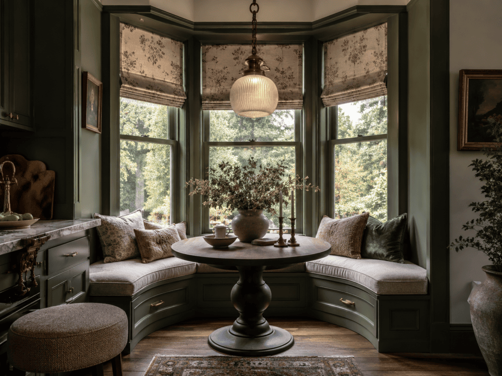 Moody Breakfast Nook Ideas4