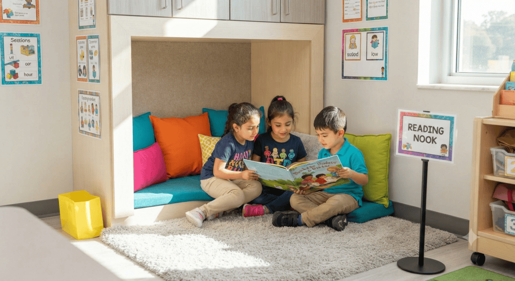 Cozy window reading nook 5