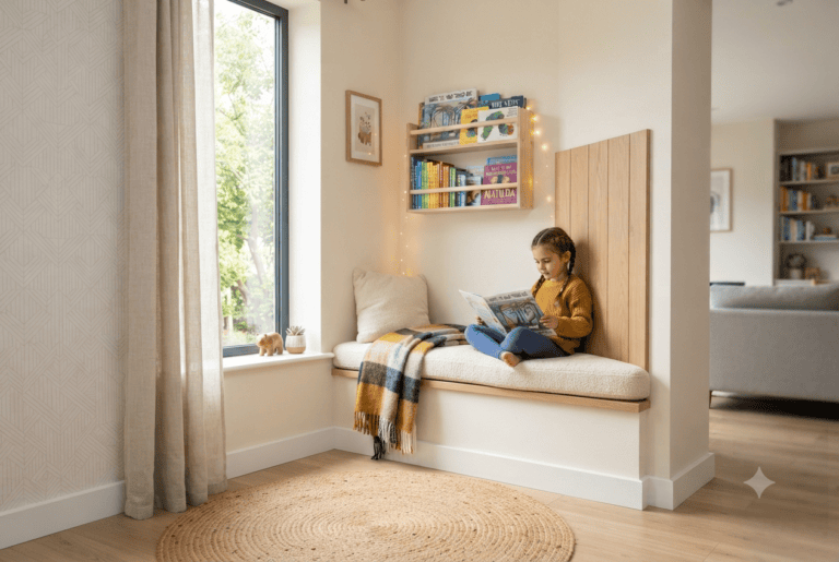 Cozy window reading nook 9