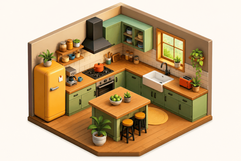 3D Kitchen Design Layout