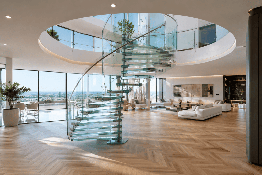 Penthouse spiral staircase designs 2