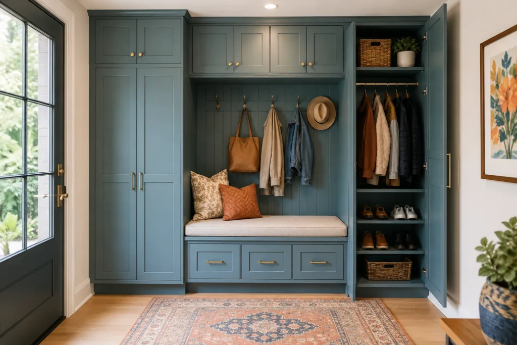 Mudroom Closet With Bench