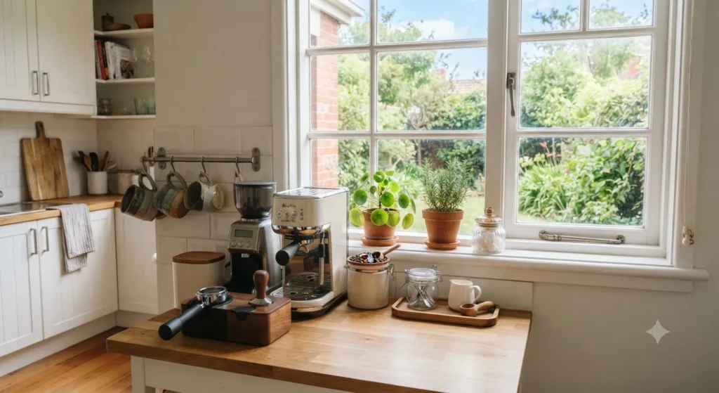 Coffee Bar Under a Window