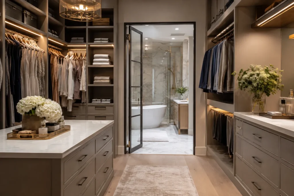 Walk In Closet and Bathroom