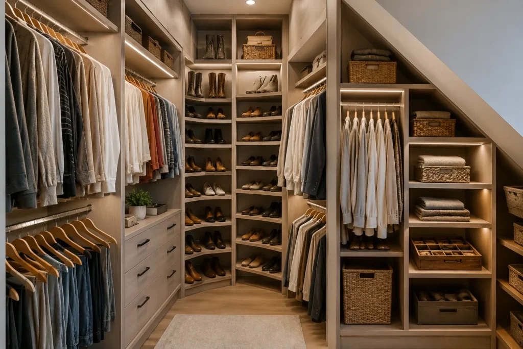 walk in closet organization ideas