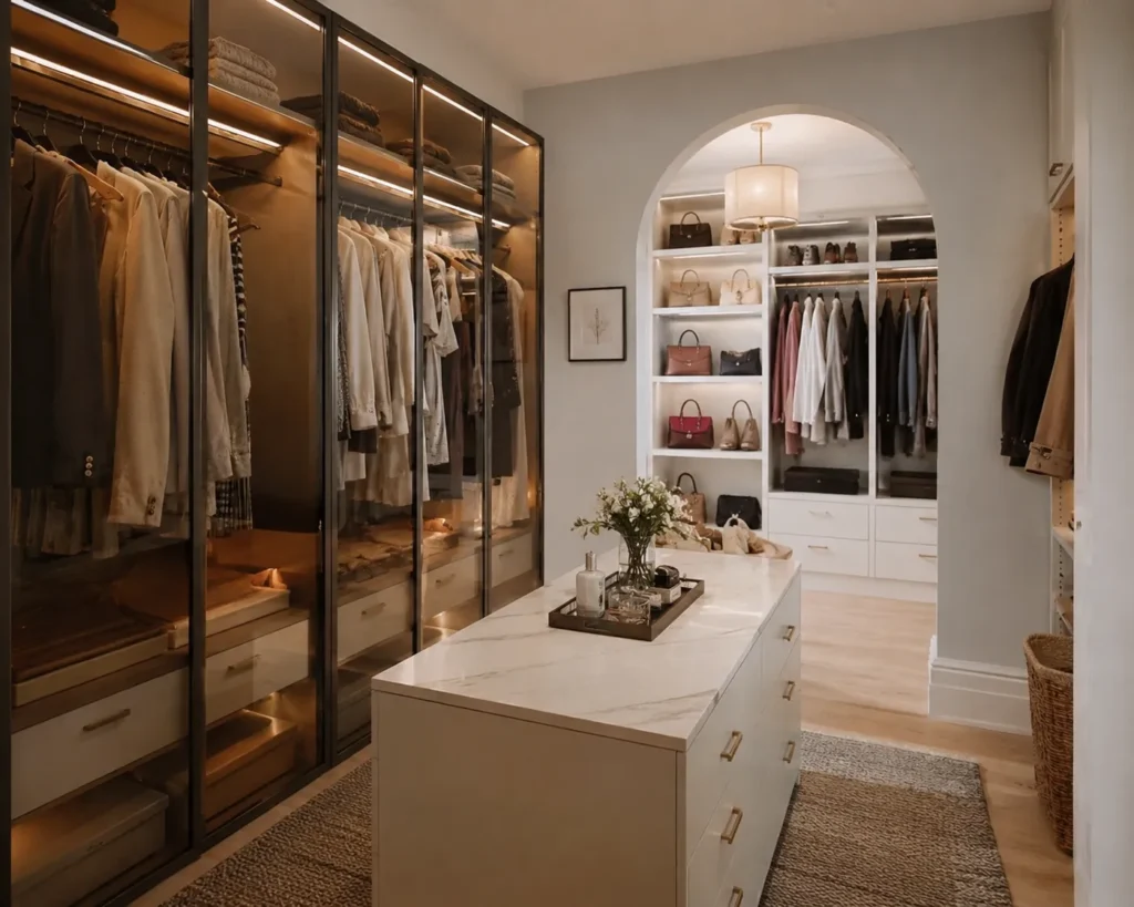 walk in closet organization ideas