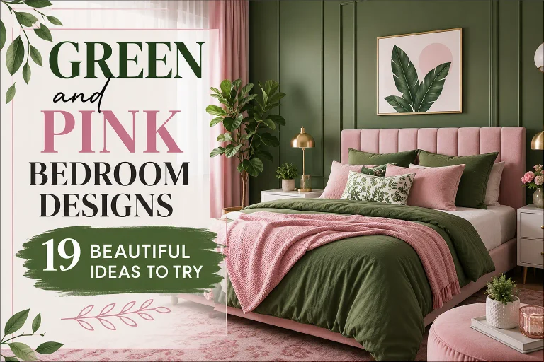 green and pink bedroom designs​