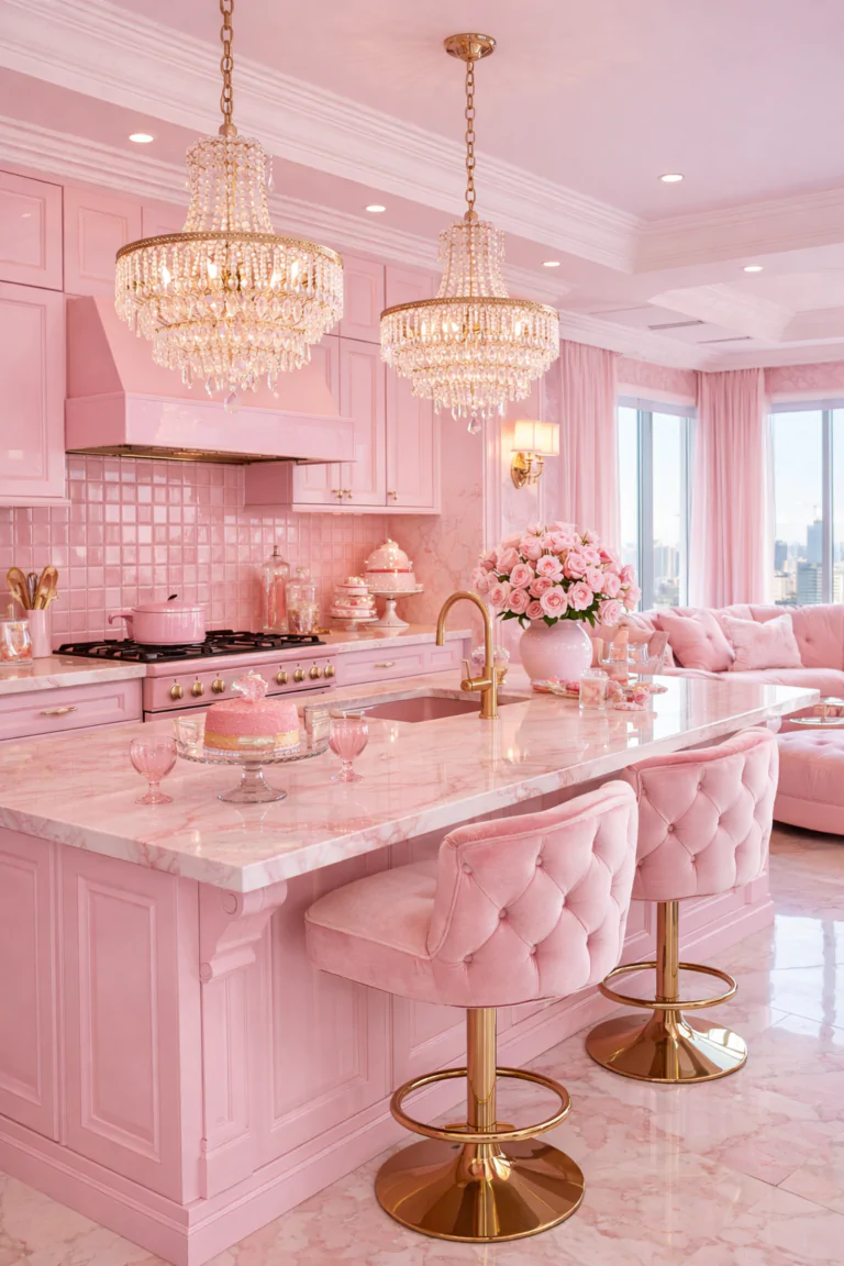 pink kitchen decor ideas
